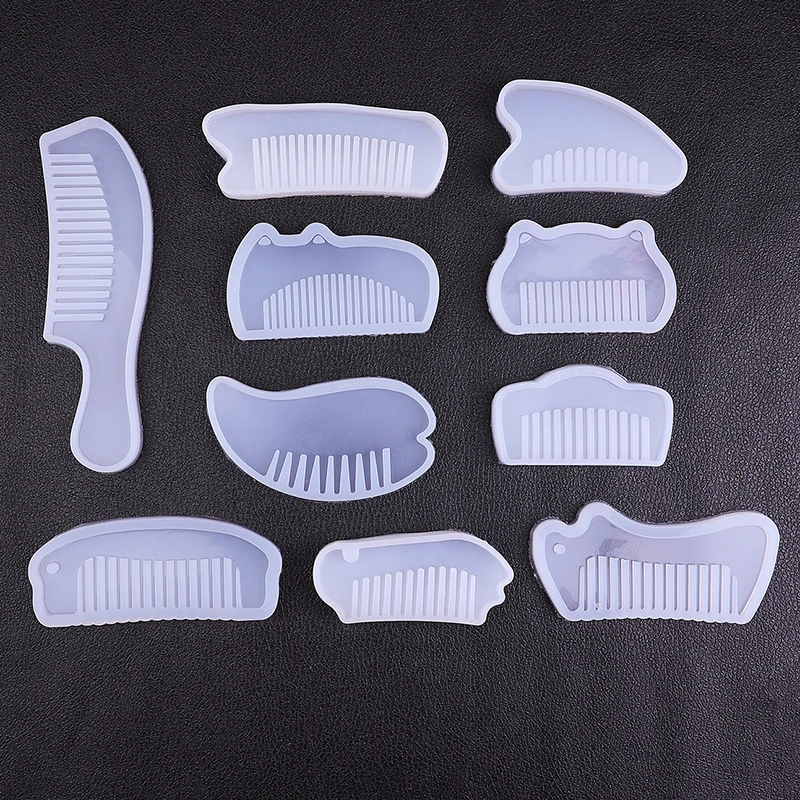 

3D Transparent Silicone Comb Mold Epoxy Resin Molds For DIY Jewelry Making Tools