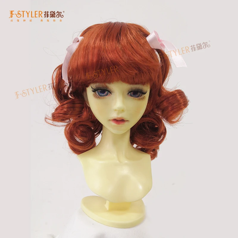 BJD SD куклы парики коричневые HM волосы 1/3 1/4 1/6 Европейский Стиль Лента Короткие