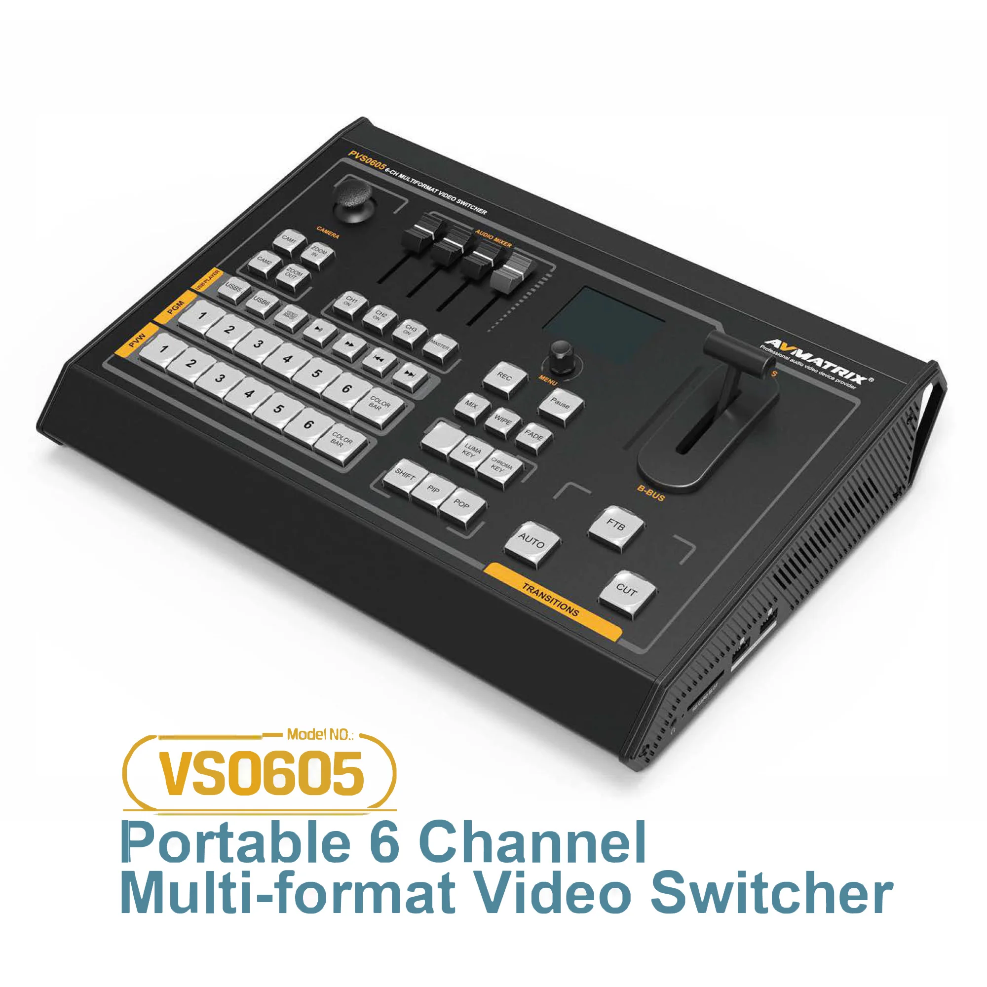 AVMATRIX VS0605 SDI HDMI многоформатный 6-канальный вход видеопереключатель Миксер с