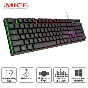 gaming keyboard gamer keyboard with backlight usb 104 rubber keycaps rgb wired ergonomic russian keyboard for pc laptop free global shipping