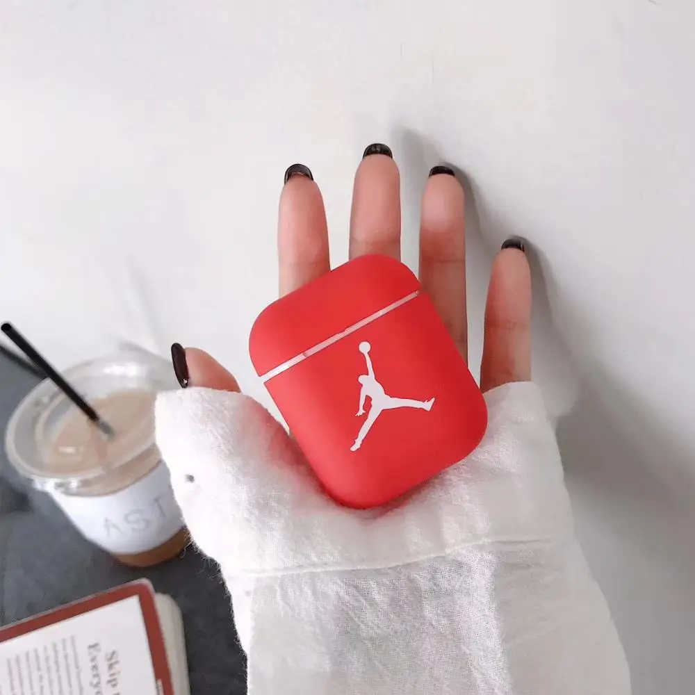 Роскошная Спортивная карта 23 Jordan+ кольцо Bluetooth беспроводная гарнитура Набор силиконовый чехол для гарнитура для airpods защитный чехол против падения - Цвет: 3