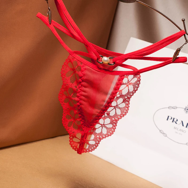 Сексуальные соблазнительные кружевные стринги с заниженной талией прозрачные