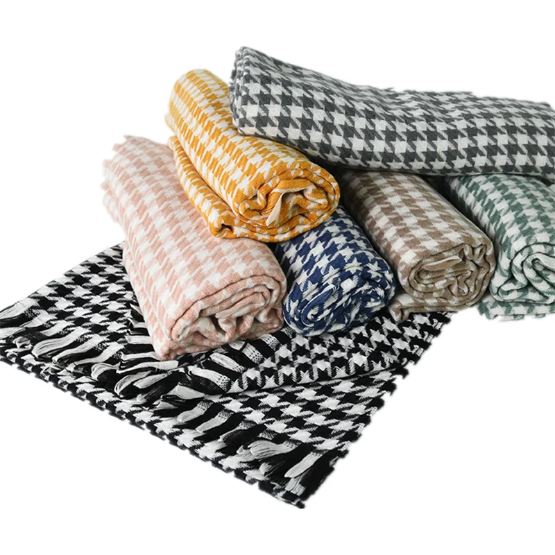 

2021 Winter Cashmere Scarf New Lady Design Warm Pashmina Blanket Carriage Scarves Women Shawl Female Decoration Thick Foulard