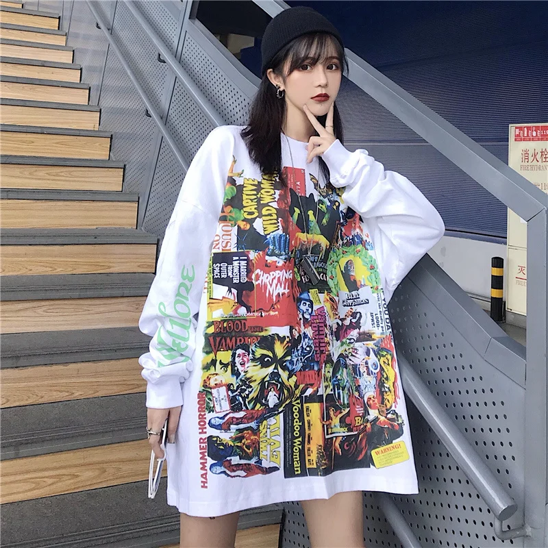 Женский осенне-весенний тонкий свободный свитер в Корейском стиле | Женская