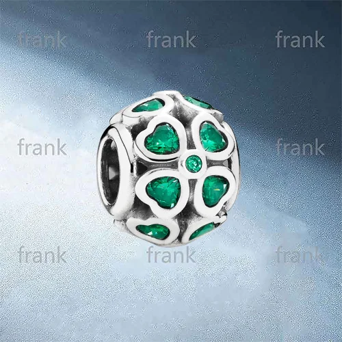 

791496CZN DARK GREEN CLOVER CHARM