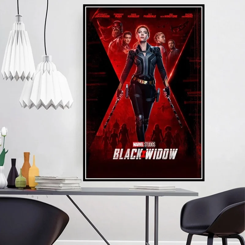 

Calssic Marvel Superhero Movie Poster Print Black Widow Anime Picture Avenger Canvas Painting Wall Art Living KidRoom Home Decor