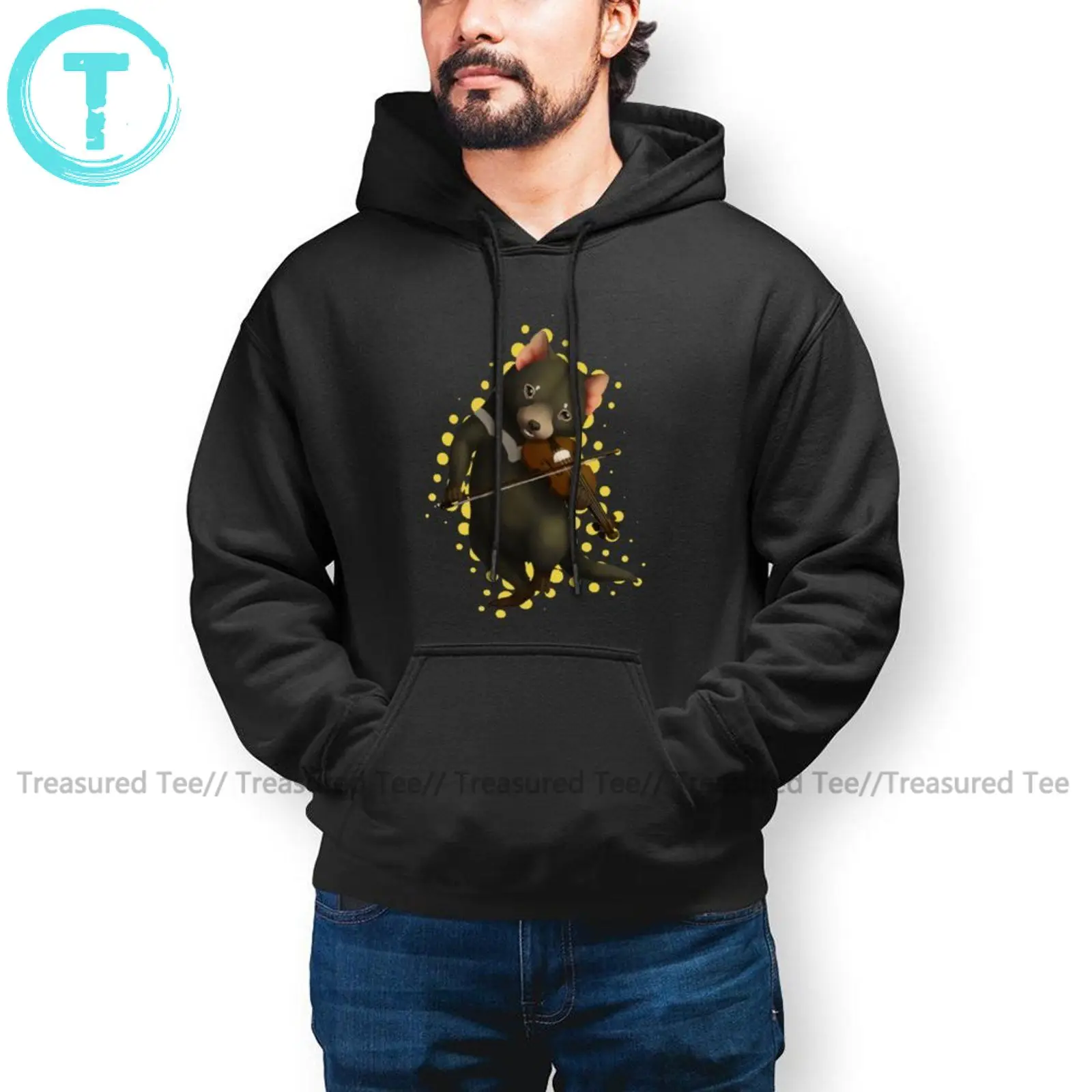

Warm Tasmanian Devil Cartoon Devil Went Down To Georgia Hoodies Cotton Loose Pullover Hoodie Long Cool Hoodie XXL Mens