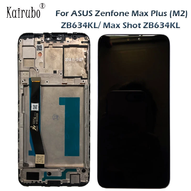 ЖК-дисплей 6 26 дюйма для Asus Zenfone Max Plus (M2) ZB634KL Shot zb634kl сенсорный экран с дигитайзером