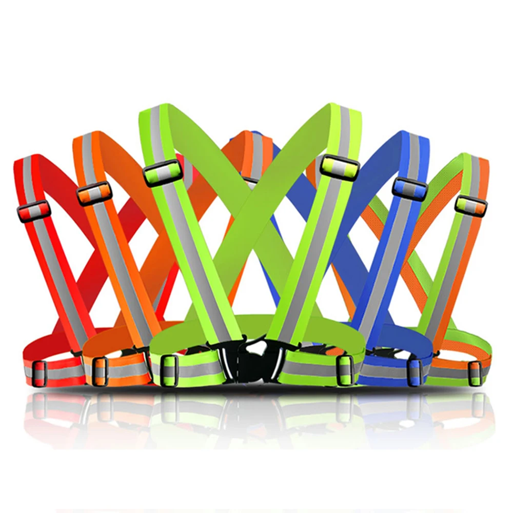 Светоотражающий жилет безопасности с ремнем для учеников детская ученик