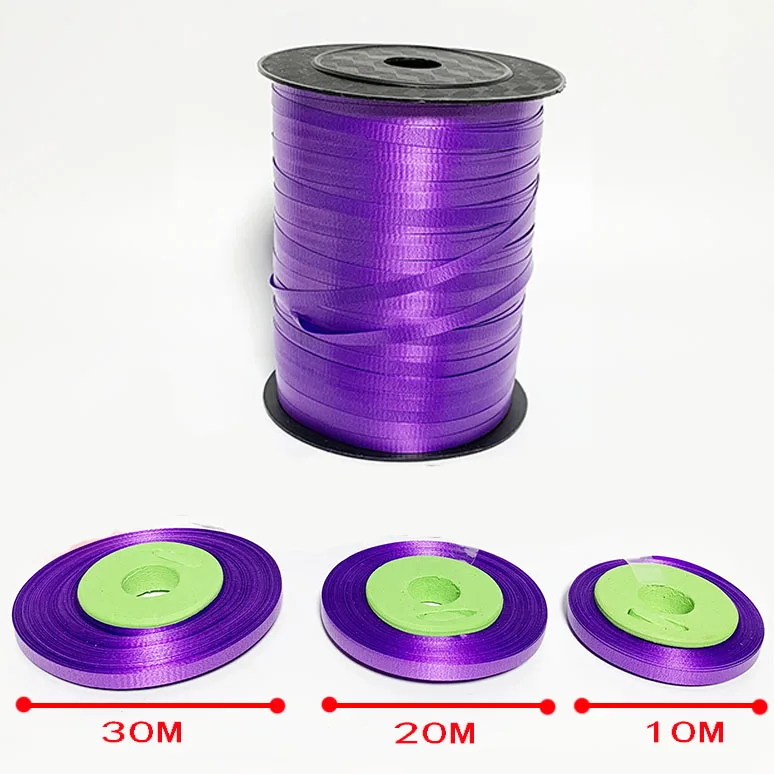 A Ynaayu 10 м 30 м красочные DIY ленты для воздушных шаров Подарочная сумка лента для торта аксессуары Принадлежности для дня рождения Свадебная вечеринка украшения - Цвет: A
