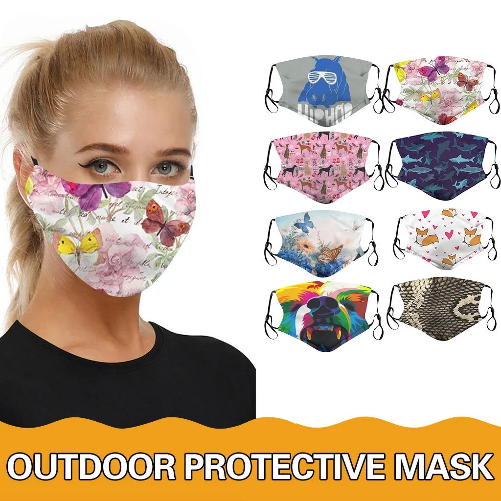 

Reusable Washable Protective Masks For Men Women Dust Face Masks Filters Replaceable mascarilla masque maska Adjustable Loops