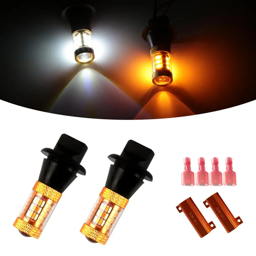 Vgeing 2 шт. 4014 54SMD светодиодный автомобильный указатель поворота 1156 P21W BA15S BAU15S 7440 DRL