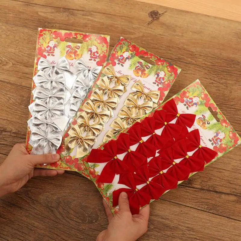 

Christmas Ornaments Christmas Tree Pendant Red Bow Cardboard Decoration Christmas Tree Decoration Accessories Home Decoration