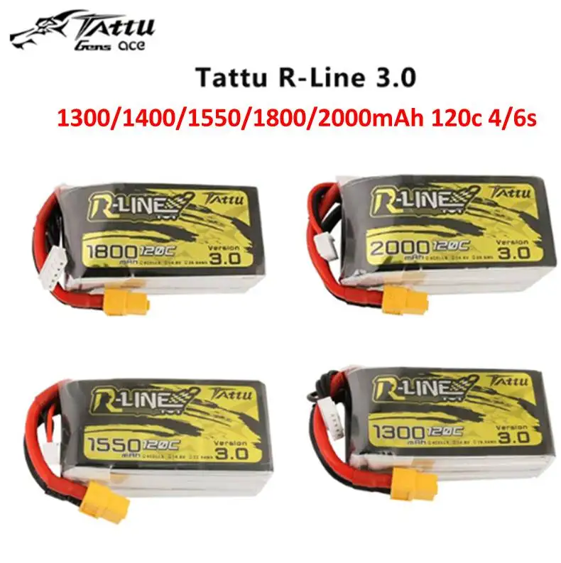 Tattu r line версия 3 0 V3 1300/1400/1550/1800/2000mAh 120C 4S 6S 4 2 V литий полимерные батареи XT60 разъем FPV