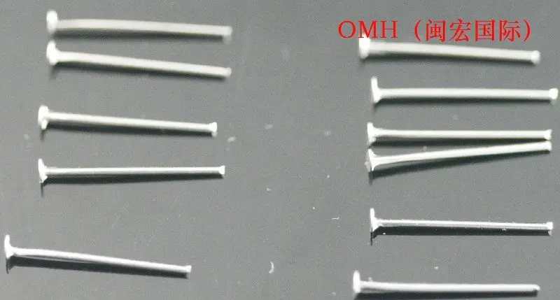 Штифты OMH с плоской головкой золотистые/Серебристые/медные/Родиевые штифты