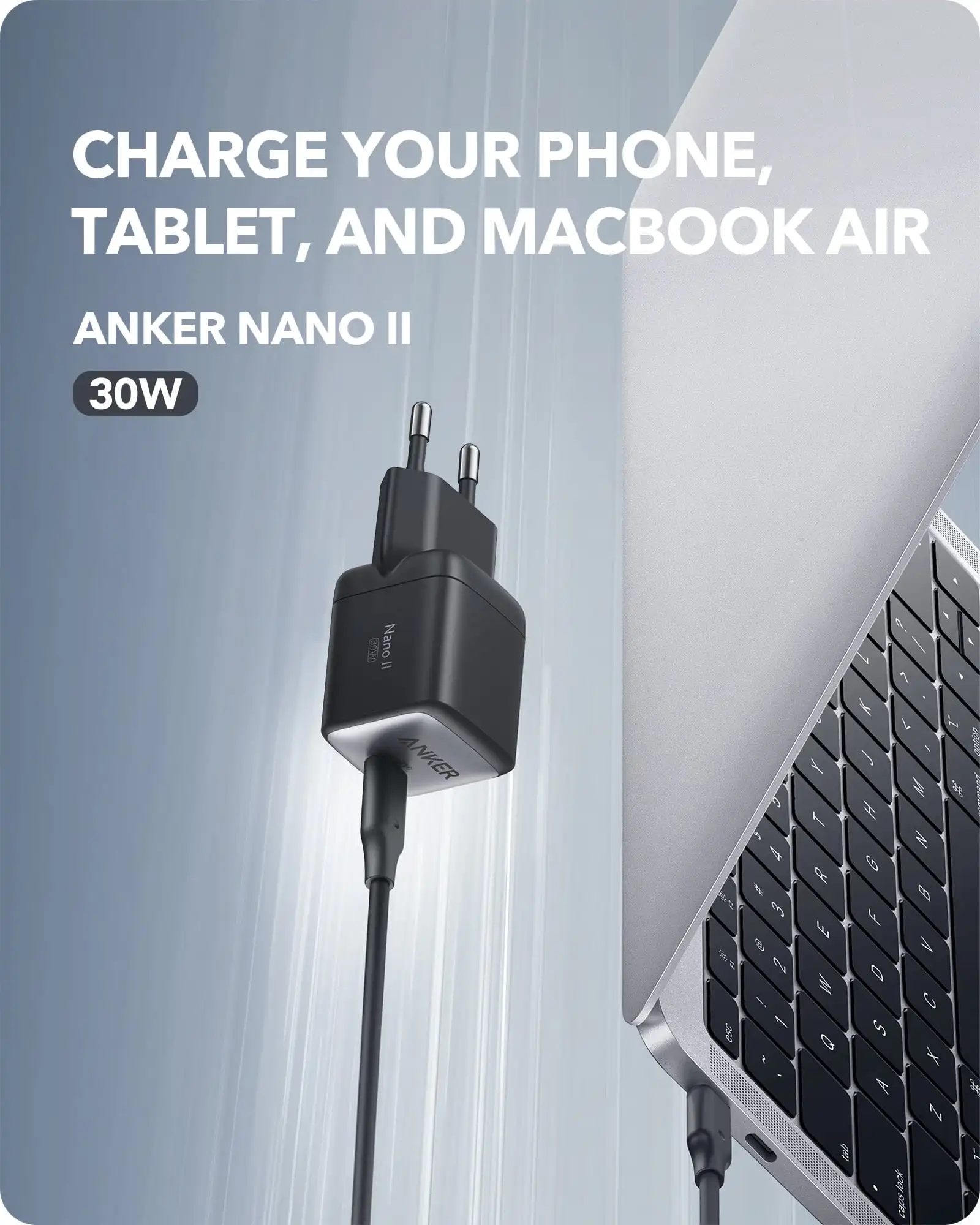 usb c charger anker nano ii 30w fast charger adapter gan ii compact charger not foldable for macbook airiphone 1212 mini free global shipping