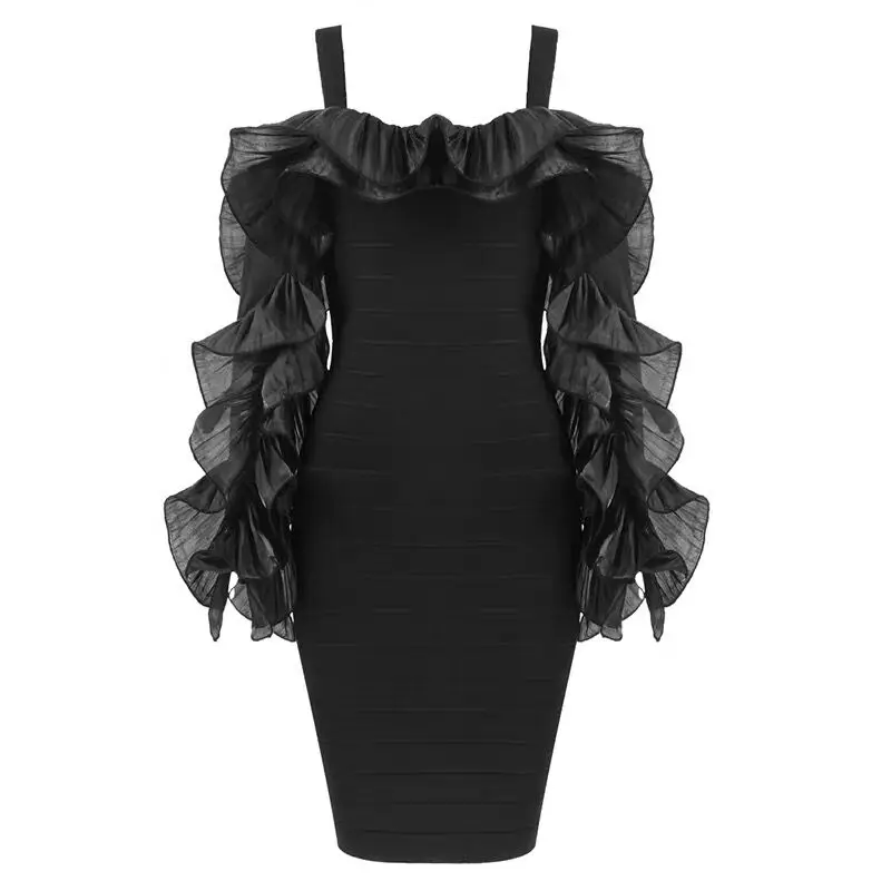 Модное женское платье Бандажное вечернее 2020 летнее Клубное сексуальное