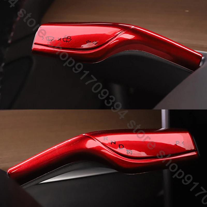 

Turn Signal Lever Wiper Lever Decoration Cover Stickers For Tesla Model 3 Car Accessories Interior Supplies