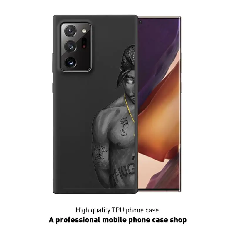 

Rapper 2pac Singer Tupac Phone Case Black Cover For Samsung S5 6 6Edge 7 8 9 10 10E 10Plus 20 20lite 20Ultra Cases