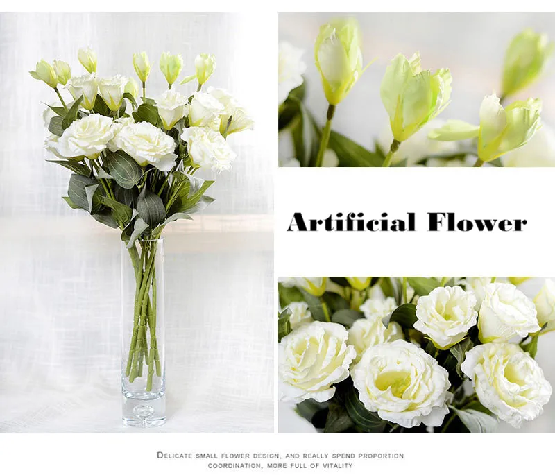 3 шт./лот Eustoma Искусственный шелк цветок дома окно аксессуар для балконов фотографии фоны Platycladus orientalis