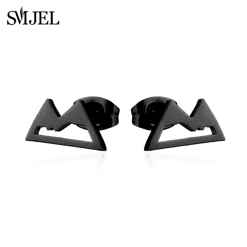 Женские серьги гвоздики SMJEL из нержавеющей стали в минималистичном стиле с