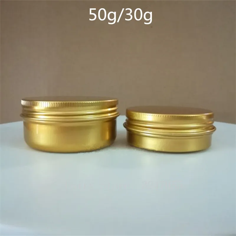 Оптовая продажа 30/50/60/80/100 г/150 г Золотая алюминиевая Жестяная Банка металлические
