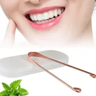 Скребок для языка 1 шт., металлический медный очиститель для языка для мужчин и женщин, зубная щетка для языка, инструмент для гигиены полости рта