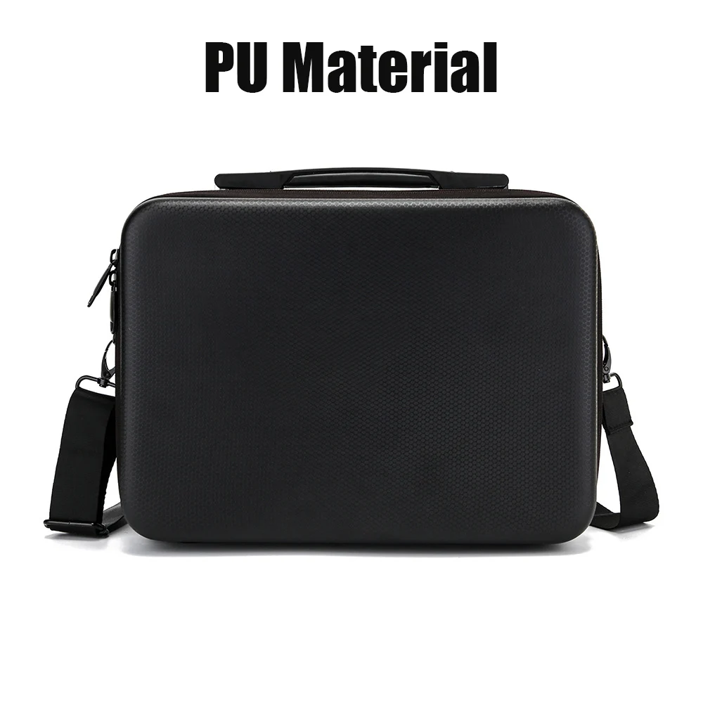 PU Material Портативный Дорожный Чехол для переноски для DJI FPV системы воздушного блока FPV очки комбинированный PU Чехол сумка с плечевым ремнем водонепроницаемая сумка - Цвет: PU Material
