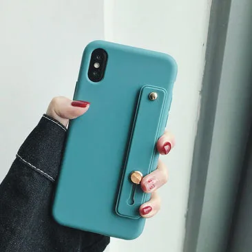 T6 Чехол-держатель для телефона ярких цветов для iphone 7, чехол для iphone 11 X XS max XR 6 6s 7 8 plus, цветной мягкий чехол на запястье из ТПУ - Цвет: T6