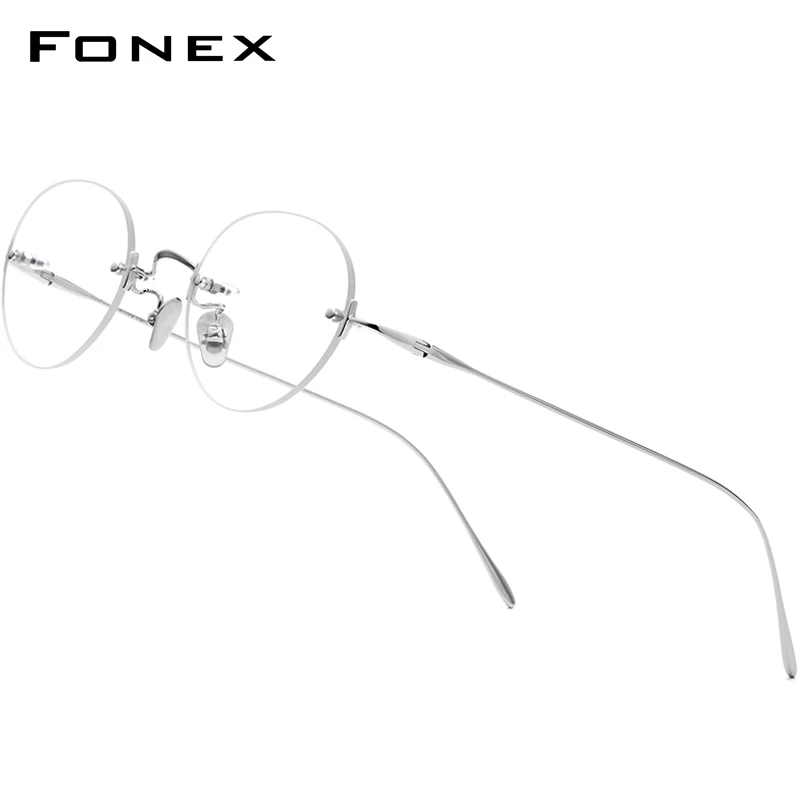 FONEX Титановые очки без оправы B женские винтажные Ретро в оправе мужские