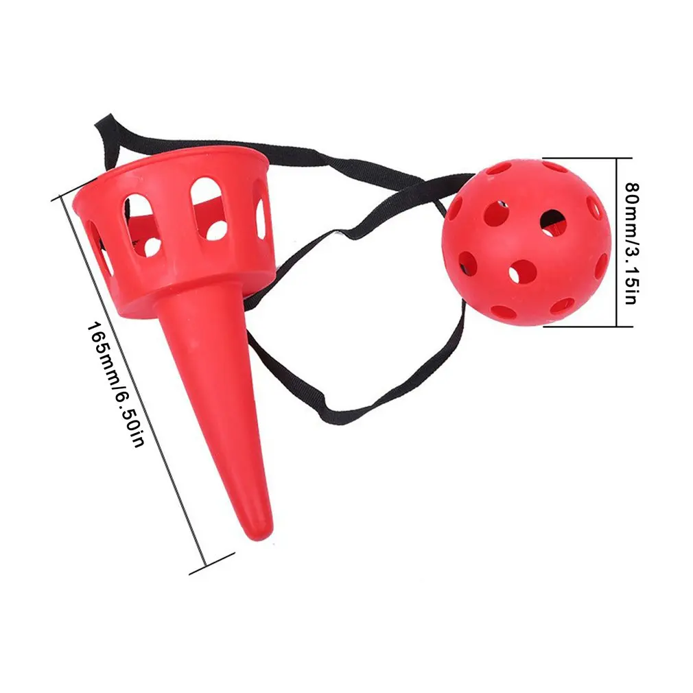 

1set Throwing And Catching Ball Game Toy Softball Kendama For Beginner Kids Fun Ball Set For Children Outdoor Random Color