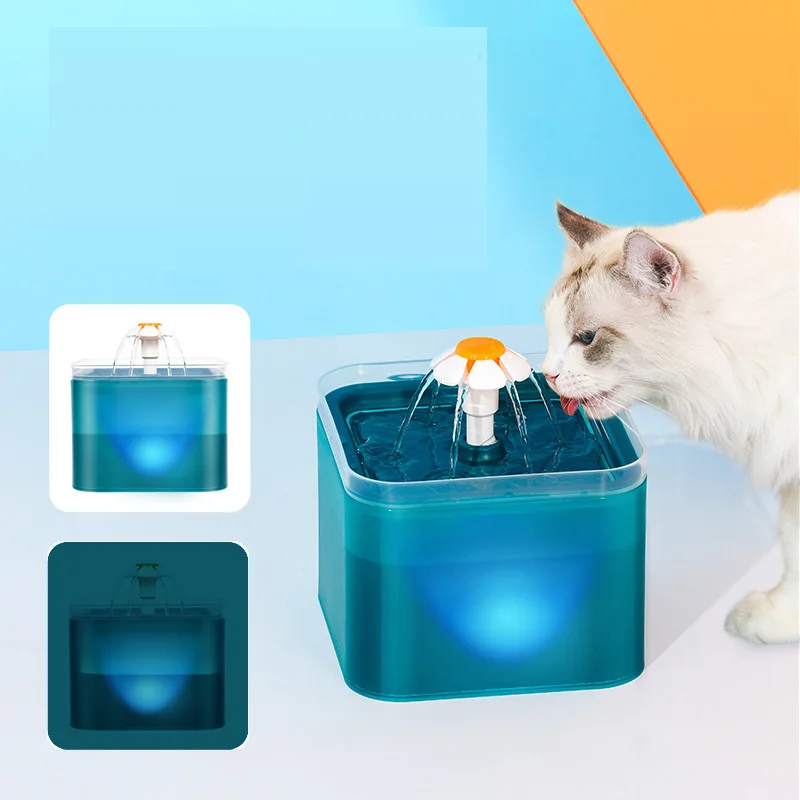 

Automatic Cat Water Fountain Filter Pump Dispenser Feeder For Dogs Cats Pets LED Usb Drinker Fountains Drinking 3-Tier Bowls