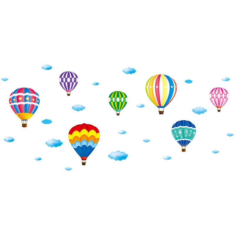 

Cats Fish Animals Wall Stickers DIY Hot Air Balloons Mural Decals for Kids Room Baby Bedroom Nursery Home Decoration Accessories