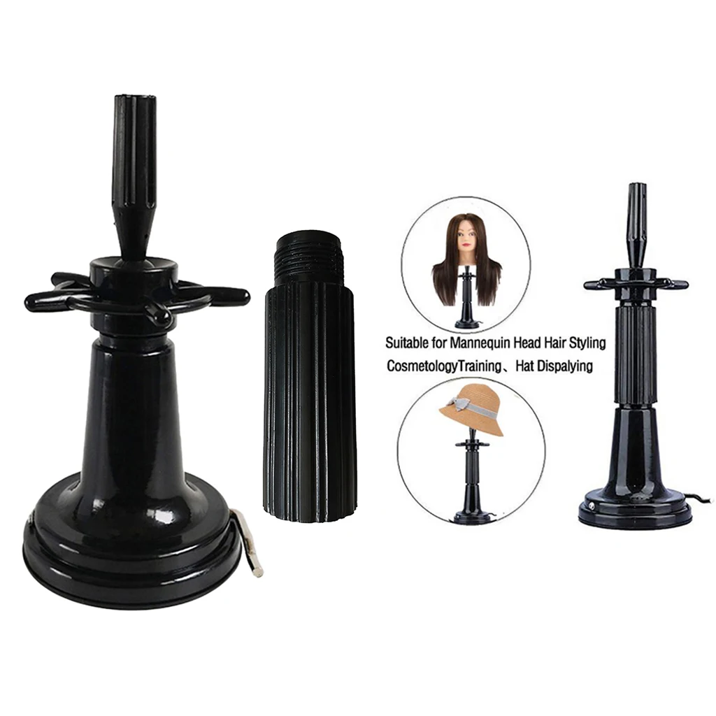 Tabletop Mannequin Head Doll Stand with Suction Cup Hairdressing Wig Cap Display Holder Universal 15'' | Шиньоны и парики