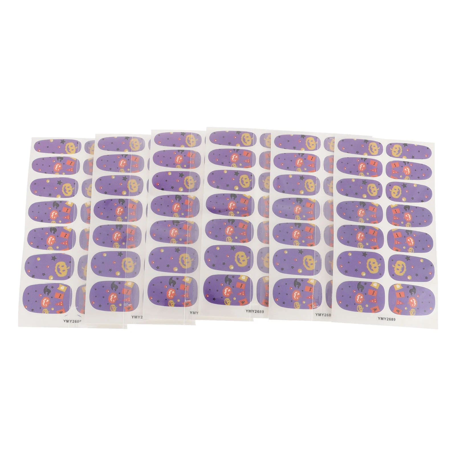 

6 Sheets Creative Nail Decal Themed Nail Sticker Luminous Nail Decal