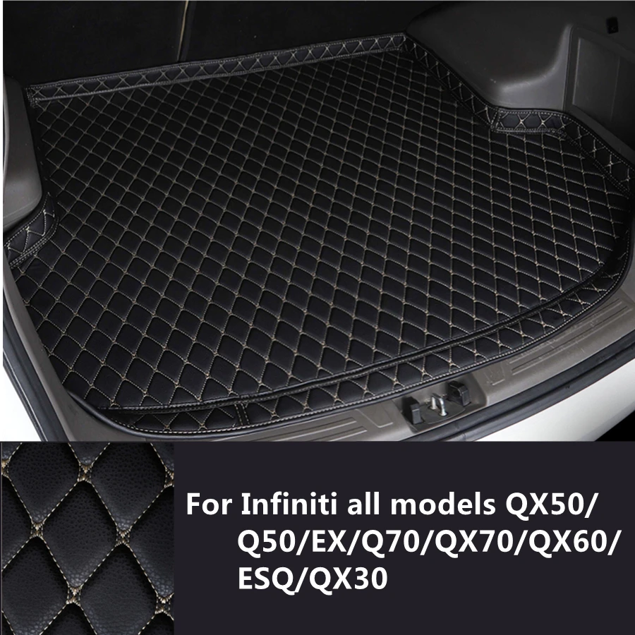 

Высокая сторона автомобильный коврик багажника для Infiniti QX50 Q50 EX Q70 QX70 QX60 ESQ (2008-2020) Автомобильный Стайлинг изготовленный на заказ автомобильн...