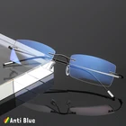 JackJad 2021 классические ультралегкие титановые безободковые стильные очки с защитой от синего света Мужские Винтажные компьютерные очки для чтения