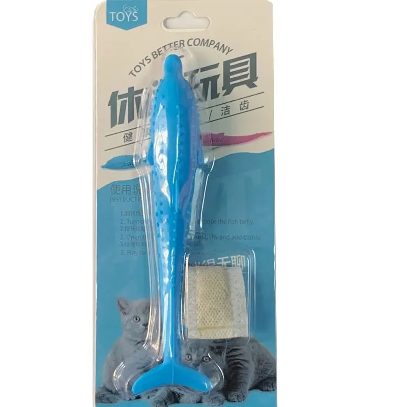 Зубная щетка для кошек силиконовая молярная палочка с мятой домашних животных