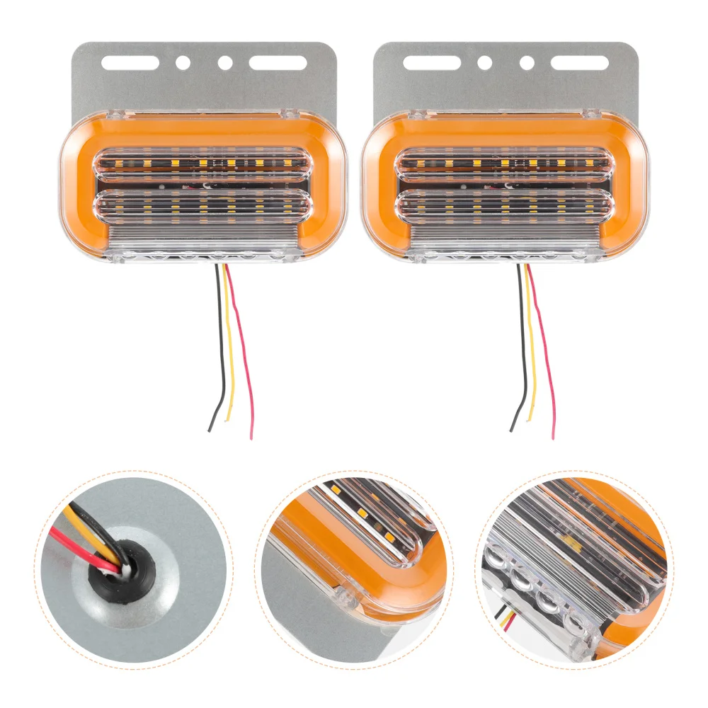 

2 Pcs Car LED Light Car Side Lamp Signal Light Warning Light Auto LED Side Light