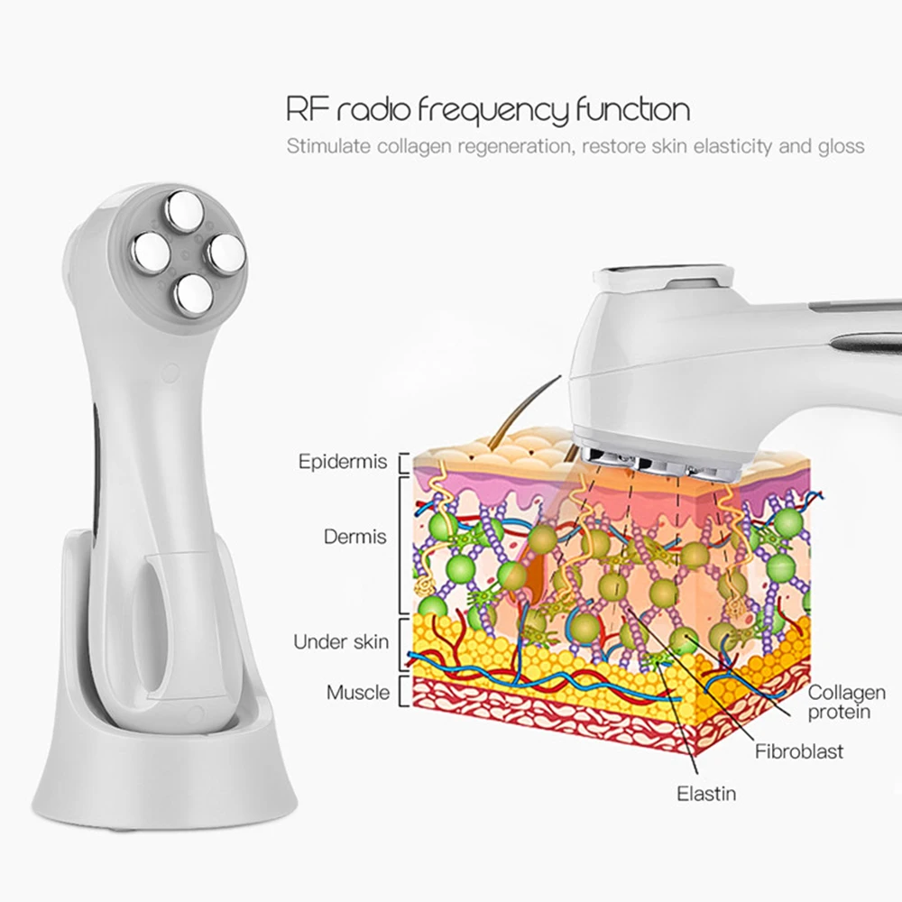 Мезотерапия для лица двойная головка RF радиочастотный светодиодный фотонный