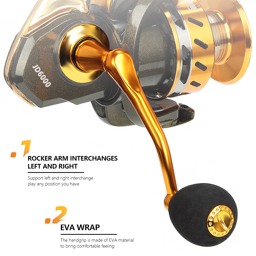 

New All-Metal Fishing Reel Super Smooth Spinning Reel Carp Reel Sea Pole Long Cast Round Sea Pole Round Fishing Accessories