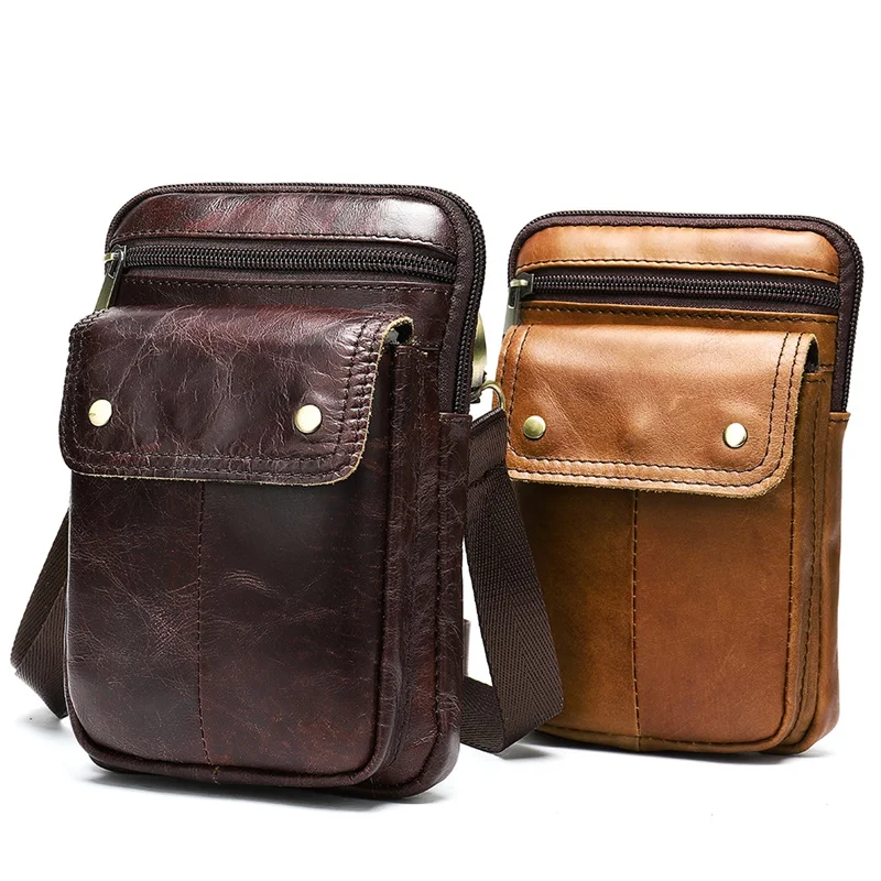 MVA мужские натуральные кожаные поясные сумки Мужские сумка на пояс маленькие