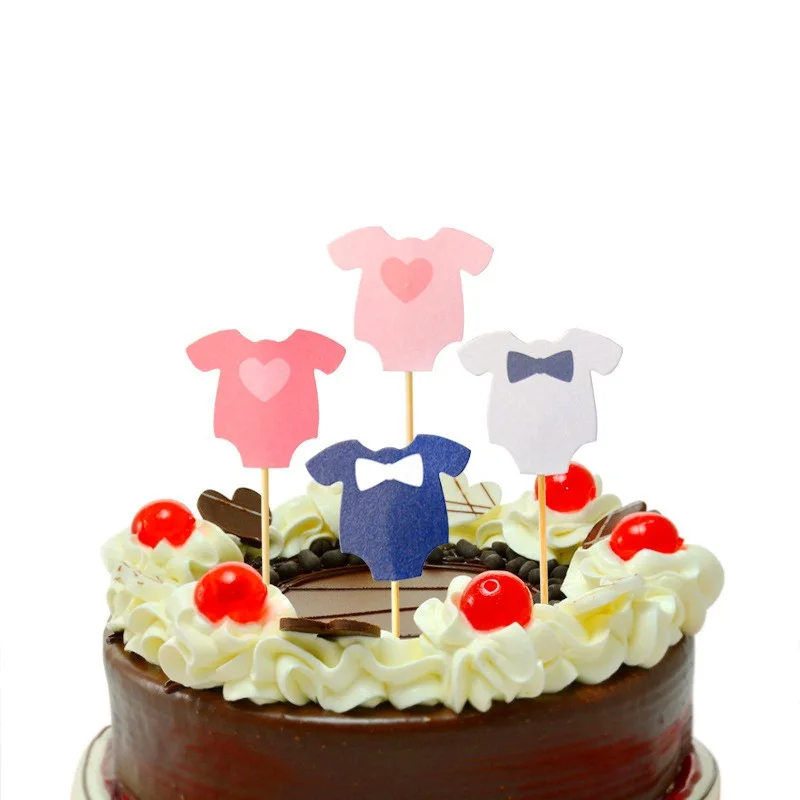 10 шт. Baby Shower его одежда для мальчиков и девочек капкейка День Рождения вечерние
