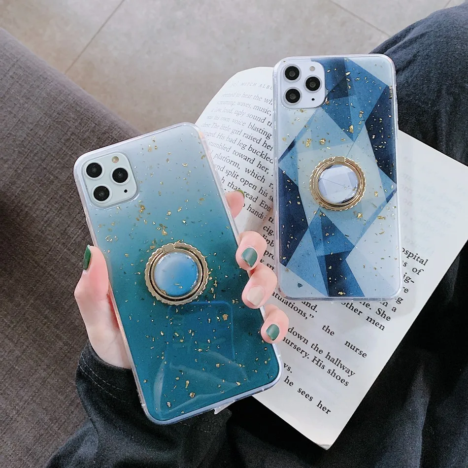 Роскошный Мраморный чехол для IPhone 11 Pro Max телефона силиконовый милый блестящий XR XS