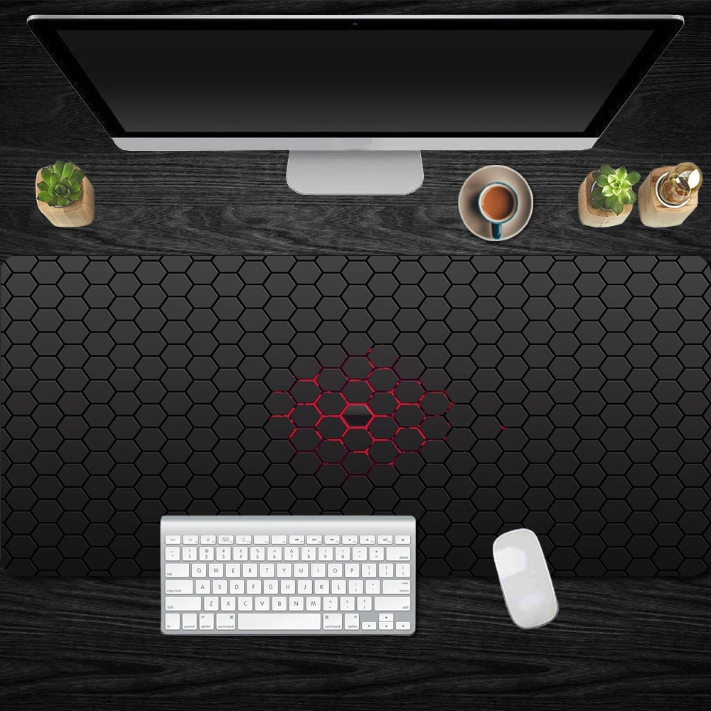

Пользовательский большой коврик для мыши классический шестигранный Графический игровой коврик для мыши Противоскользящий из натурального каучука с фиксирующими краями игровые коврики для клавиатуры