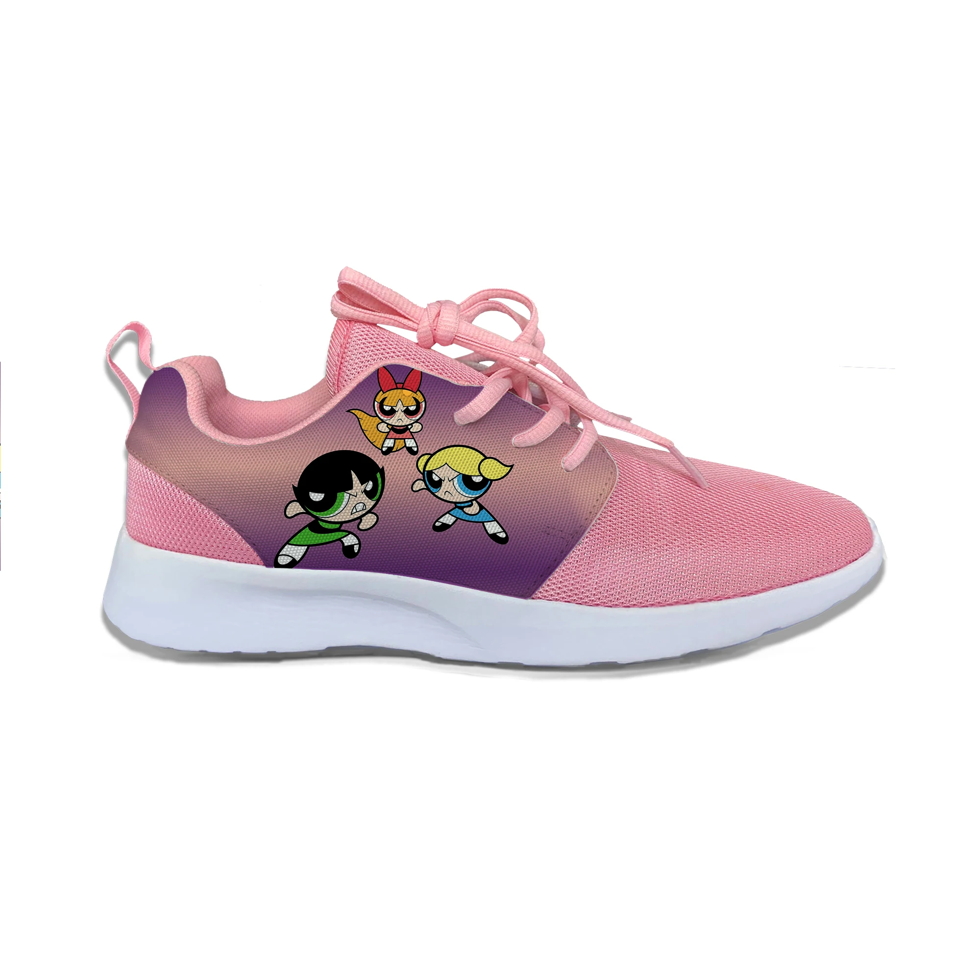 Powerpuff девушки Забавный мультфильм горячие милые модные спортивные кроссовки