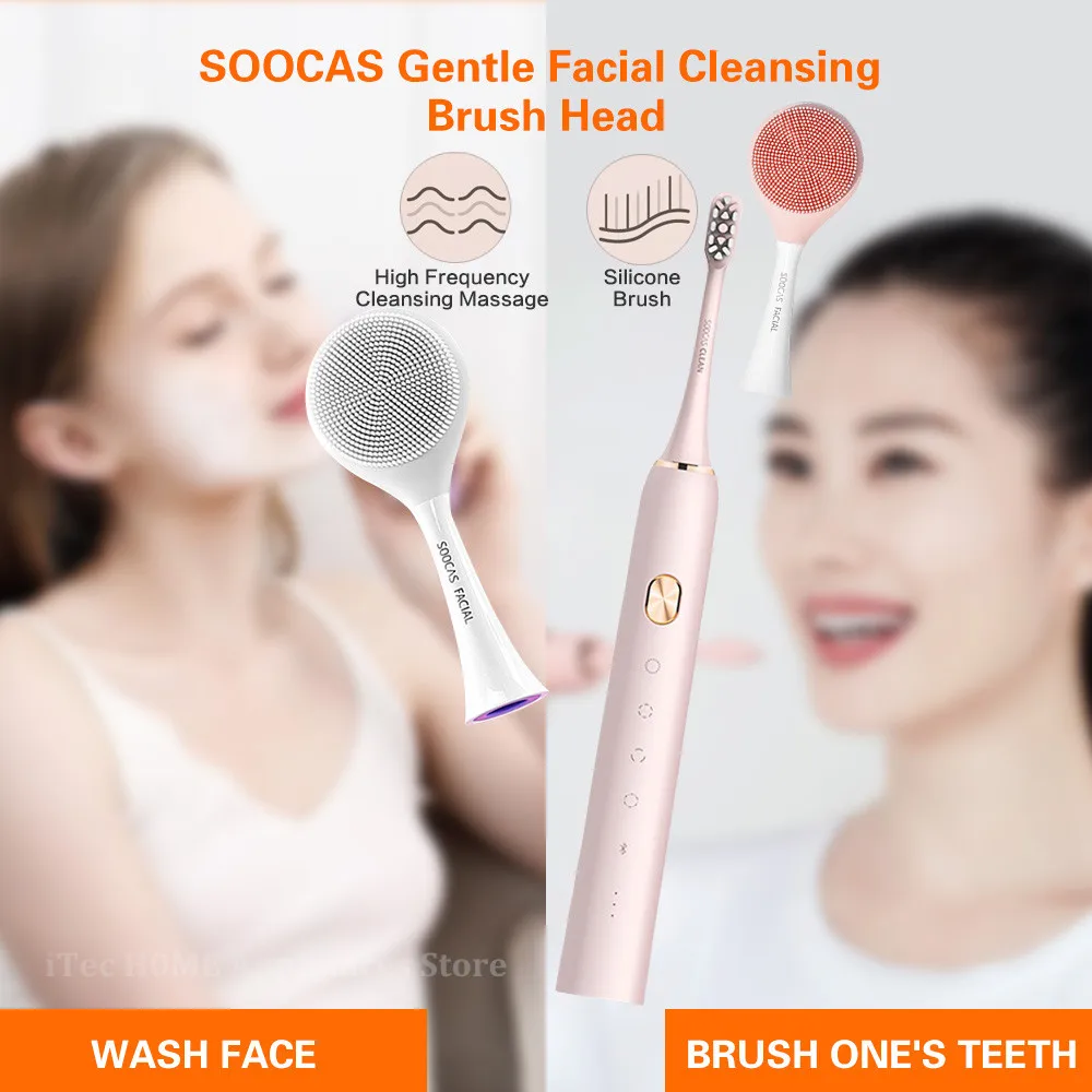 2019 11 SOOCAS щетка для чистки лица головка X1/X3/X5 электрическая зубная очиститель Лица