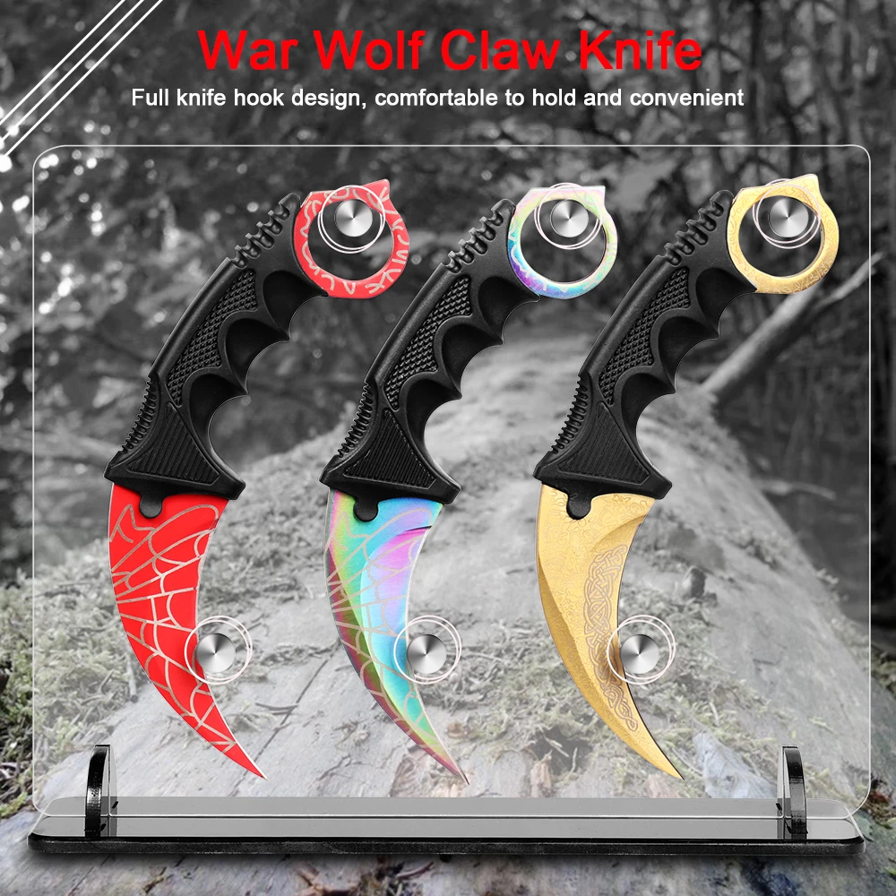 Нож-керамбит CSGO Counter Strike шейный нож с ножнами и тигровым зубцом фиксированным