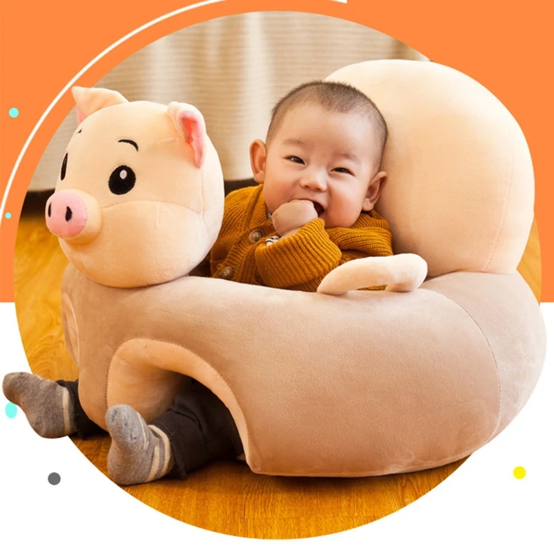 

Baby Learning Sitting Chair Comfortable Infant Soft Plush Floor Support Seat Cute Animal Shaped Newborn Sofa Cushion