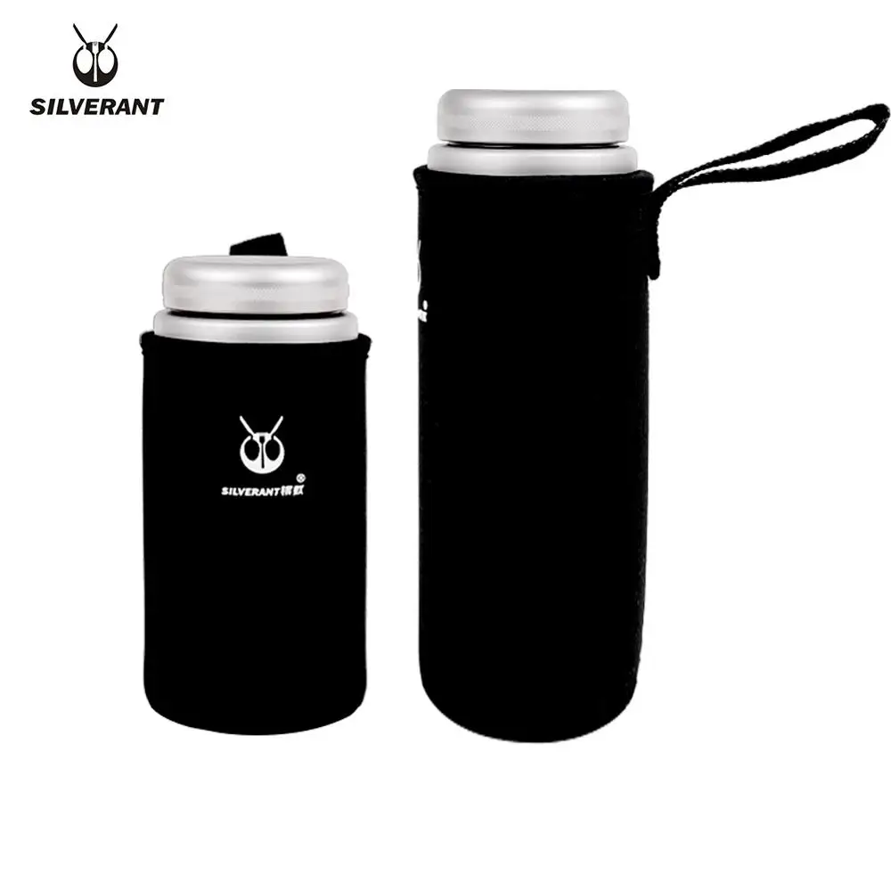 Герметичная Бутылка Для Воды Silverant из чистого титана с широким горлышком для
